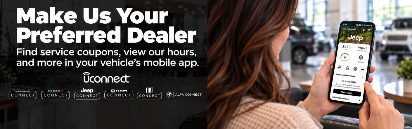 uconnect® make us your preferred dealer | Feldman Chrysler Dodge Jeep Ram Woodhaven in Woodhaven MI