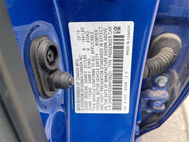 2019 Honda Civic Si NA