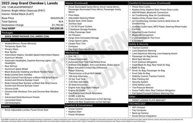 2023 Jeep Grand Cherokee L Laredo 4x4