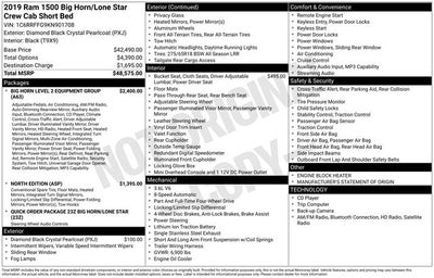 2019 RAM 1500 Big Horn/Lone Star Crew Cab 4x4 5'7' Box