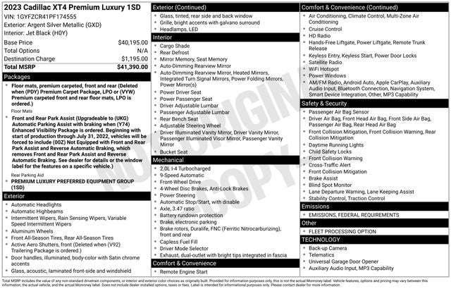 2023 Cadillac XT4 FWD Premium Luxury