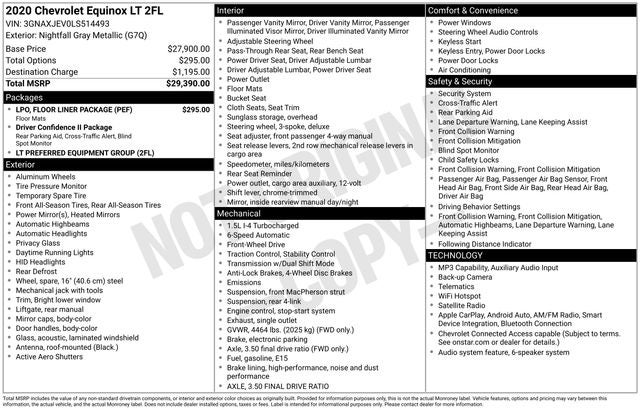 2020 Chevrolet Equinox FWD 2FL