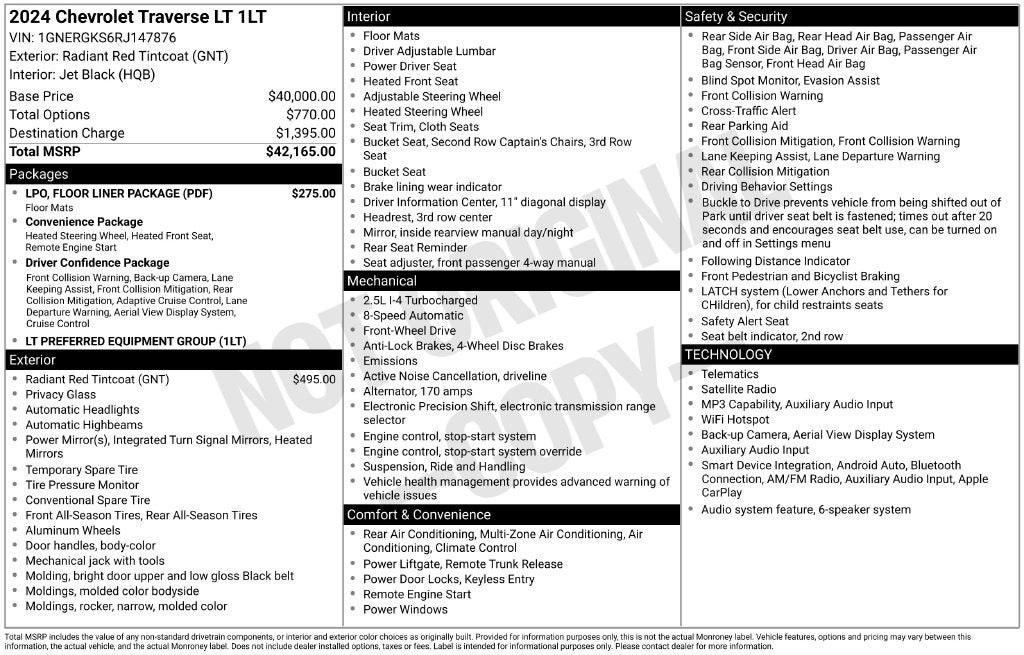 2024 Chevrolet Traverse LT