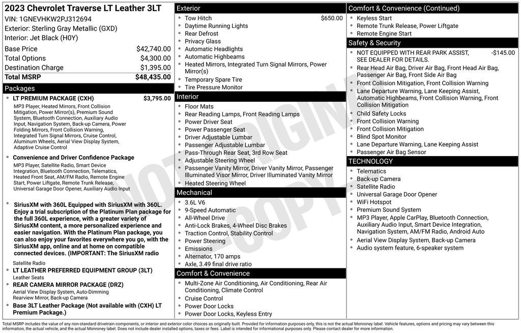 2023 Chevrolet Traverse LT Leather