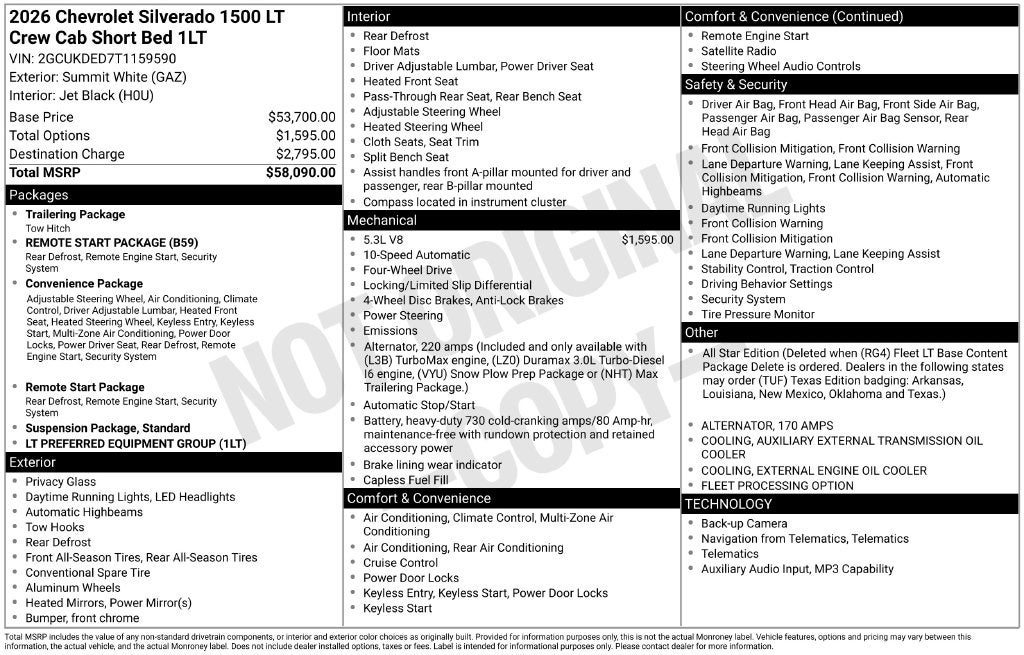 2026 Chevrolet Silverado 1500 LT