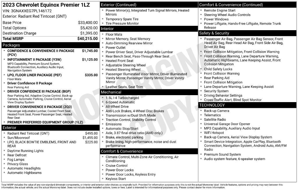2023 Chevrolet Equinox Premier