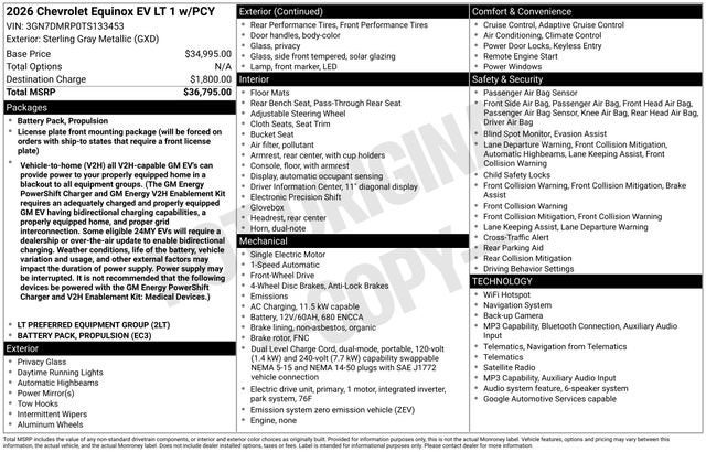 2026 Chevrolet Equinox EV LT