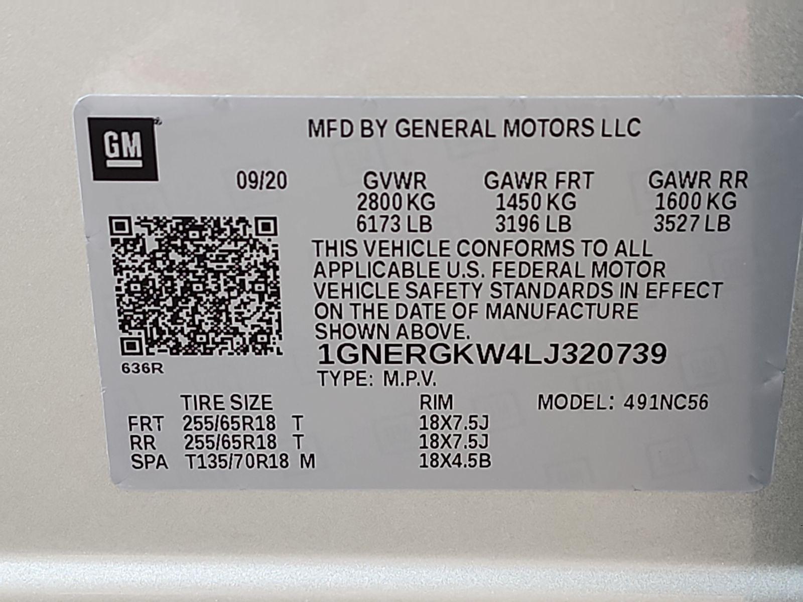 2020 Chevrolet Traverse LT Cloth