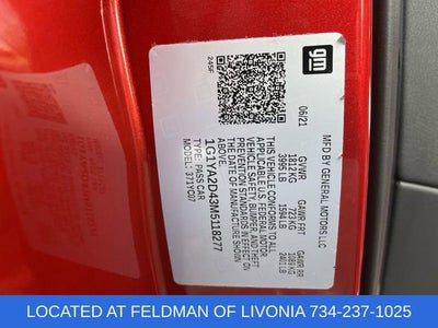 2021 Chevrolet Corvette Stingray 1LT