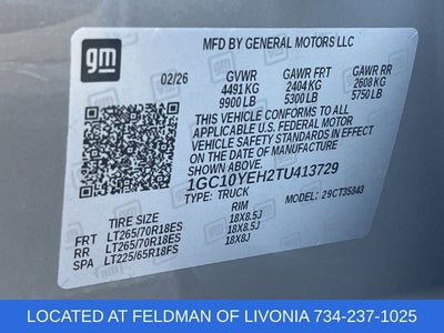 2026 Chevrolet Silverado EV LT - Standard Range