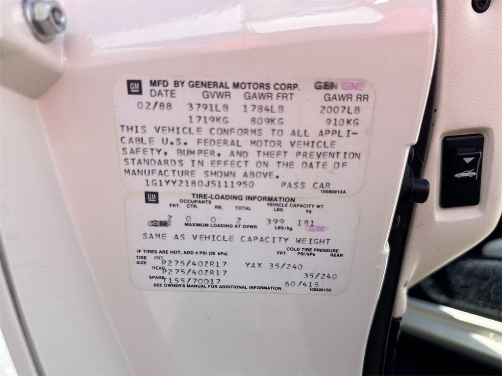 1988 Chevrolet Corvette NA