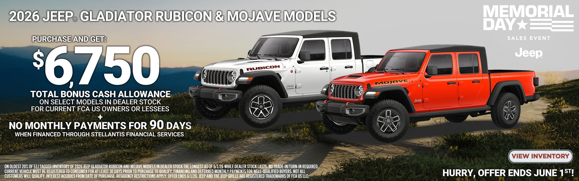 Gladiator Rubicon and Mojave